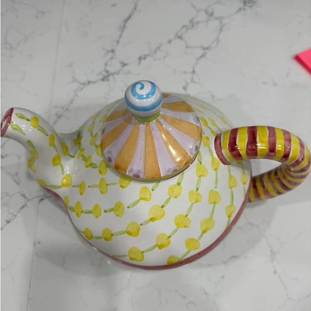 Retired Mackenzie Childs wallcourt teapot